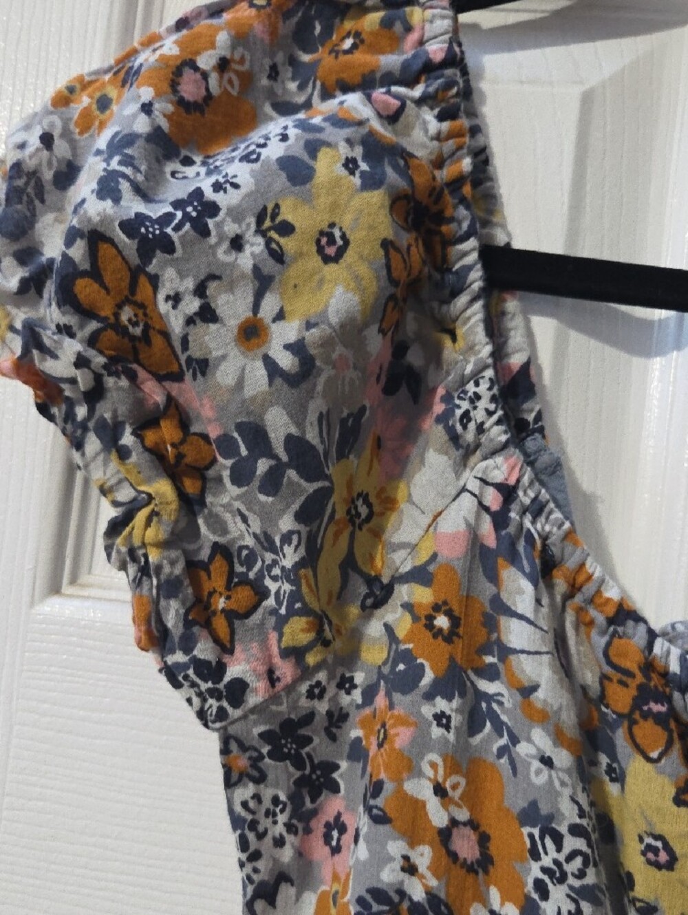 American Eagle Outfitters Floral Mini Dress in Gray, Yellow, Pink - Picture 4 of 9